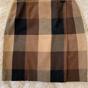90s Y2K Brown Plaid Skirt